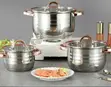 Set ya Vyombo vya Kupikia Vipande 6 vya Stainless Steel - 1