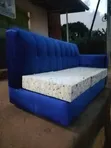 3 Seater Royal Blue Velvet Sofa - 1