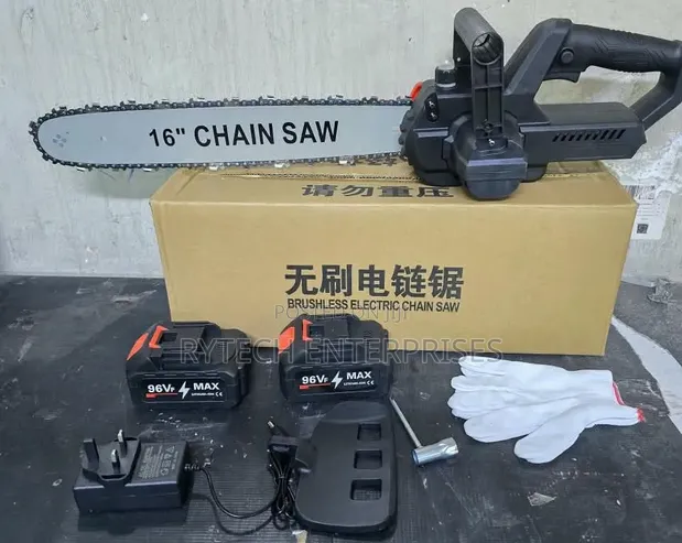 Chainsaw ya Cordless ya Kuchaji Upya 16" Mpya Kabisa - 1