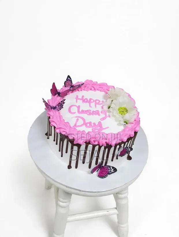 Happy Closing Day Butterfly Drip Cake - 1