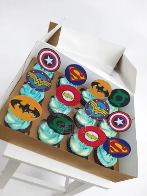 Superhero Logo Cupcakes - Box of 12