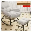 Luxury Rattan Rocking Chair with Ottoman - 1