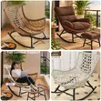 Luxury Rattan Rocking Chair with Ottoman - 2
