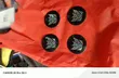 4pc Round Black Silver Transformers Wheel Center Hub Decals - 2