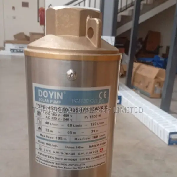 Doyin 1500W 2HP AC/DC Hybrid Solar Submersible Water Pump - 1