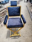 Black and Gold Car Seats with Headrests - 1