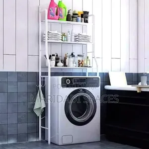 Laundry Room Organizer Rack - Metal Stand Over Washing Machine