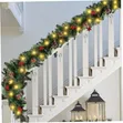 Garland ya Krismasi ya 2.7m yenye Taa za LED, Maganda ya Pini na Beri Nyekundu - 2