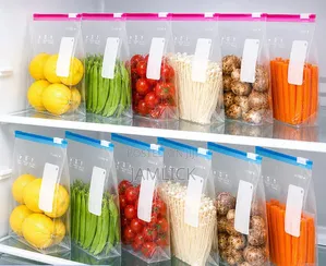 Reusable Ziplock Storage Bags - Food Grade & Eco-Friendly