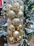 24Pcs Christmas Bubbles (6cm Gold) - 2