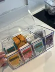 8-Grid Transparent Acrylic Tea Bag Organizer with Lid - 2