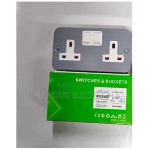 Luminous Electricals Metal Twin Socket Outlet