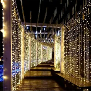 300 LED Taa za Pazia za Dirisha 3x3m Nyeupe Nzuri