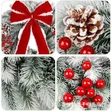 35cm Pre-Lit Christmas Wreath Decoration - 2