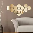 Hexagonal Acrylic Mirror Tiles (12pcs) - 1