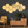 Hexagonal Acrylic Mirror Tiles (12pcs) - 3