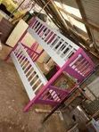 Ideal Pink and White Wooden Bunk Bed - 2