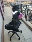 Kiti Kipya cha Ofisi cha Mesh chenye Headrest - 1