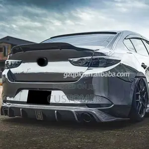 Mazda 3 Sedan Rear Diffuser - Carbon Fibre Finish