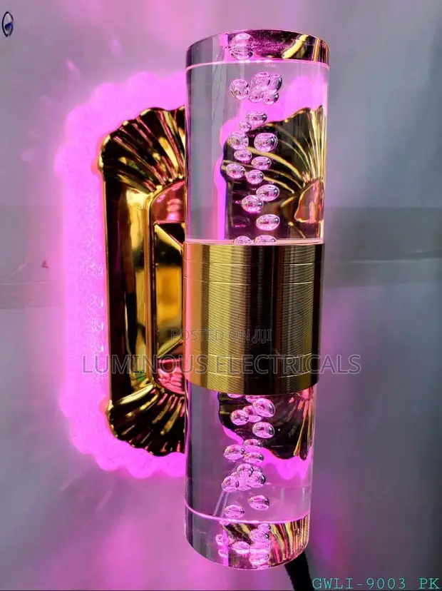Mwanga wa Ukutani wa Gold & Crystal LED - 1