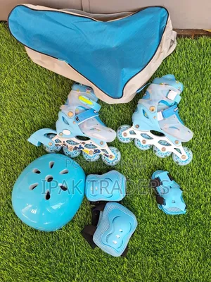 Adjustable Roller Skates - Blue & Pink