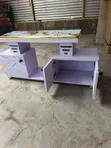 Modern Luxury 4ft Media Console with Gold Edging - 2
