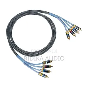 High Quality 1M 3RCA Audio Video Cable (Gold Plated)