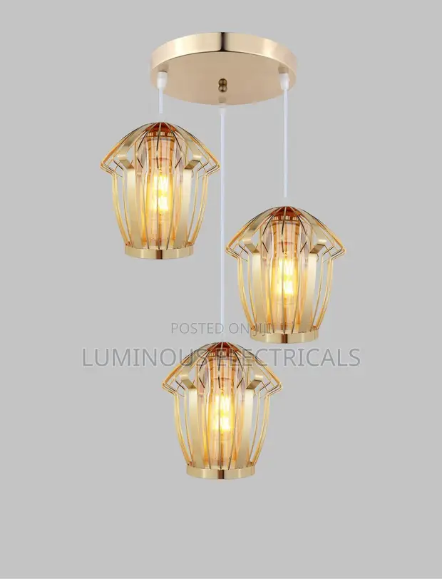 Chandelier ya Kisasa ya Pendant yenye Taa 3 Zilizounganishwa - 1