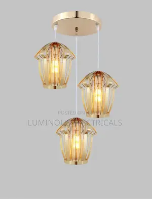 Chandelier ya Kisasa ya Pendant yenye Taa 3 Zilizounganishwa