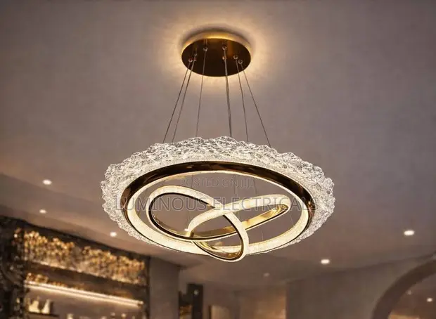 Modern LED Crystal Ring Chandelier - 2 Tiers - 1