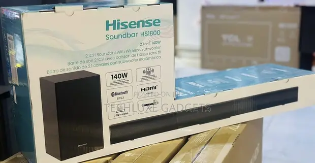 Hisense HS1800 140W 2.1 Channel Soundbar with Wireless Subwoofer - 1