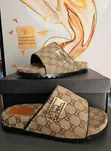 Designer Brown Gucci Open Sandals/Slides - 1