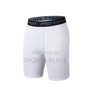 Shorts za Compression Nyeupe za Wanaume - Gym/Running