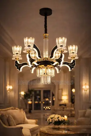 Modern Luxury LED Crystal Ring Chandelier