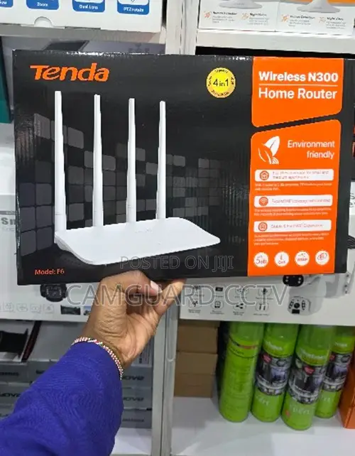 Tenda F6 Wireless N300 Home Router (Antena 4) - 1