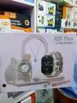 Rose Gold A58 Plus Smartwatch & Jewelry Set - 1