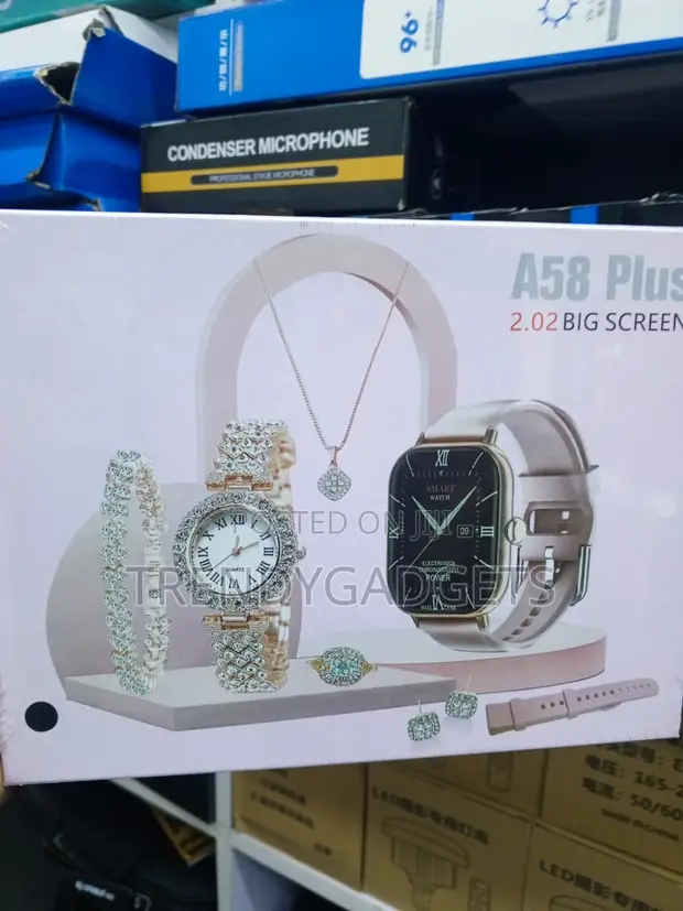 A58 Plus Women's Smart Watch 6-in-1 Jewelry Gift Set - 1