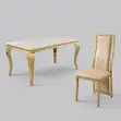 Six-Seater Family Dining Set - White - 1