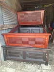 Custom Hardwood Mahogany Panel Bed Frame 5x6 - 1