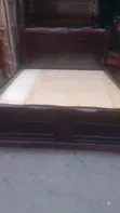 Custom Hardwood Mahogany Panel Bed Frame 5x6 - 2