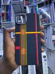Tribal Plaid Carbon Fiber Magnetic Phone Case for iPhone 15 Pro - 2