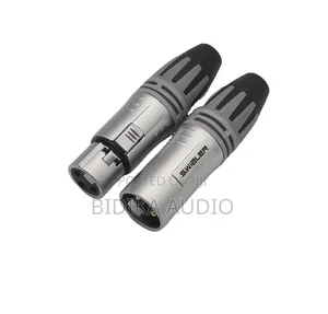 3-Pin XLR Male & Female Connector, Gold Plated