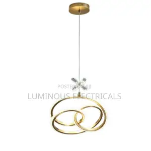 Taa ya Chandelier ya Kifahari ya Rangi 3 za Dhahabu za LED