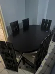 Brand New 6-Seater Oval Dining Set - Black - 3