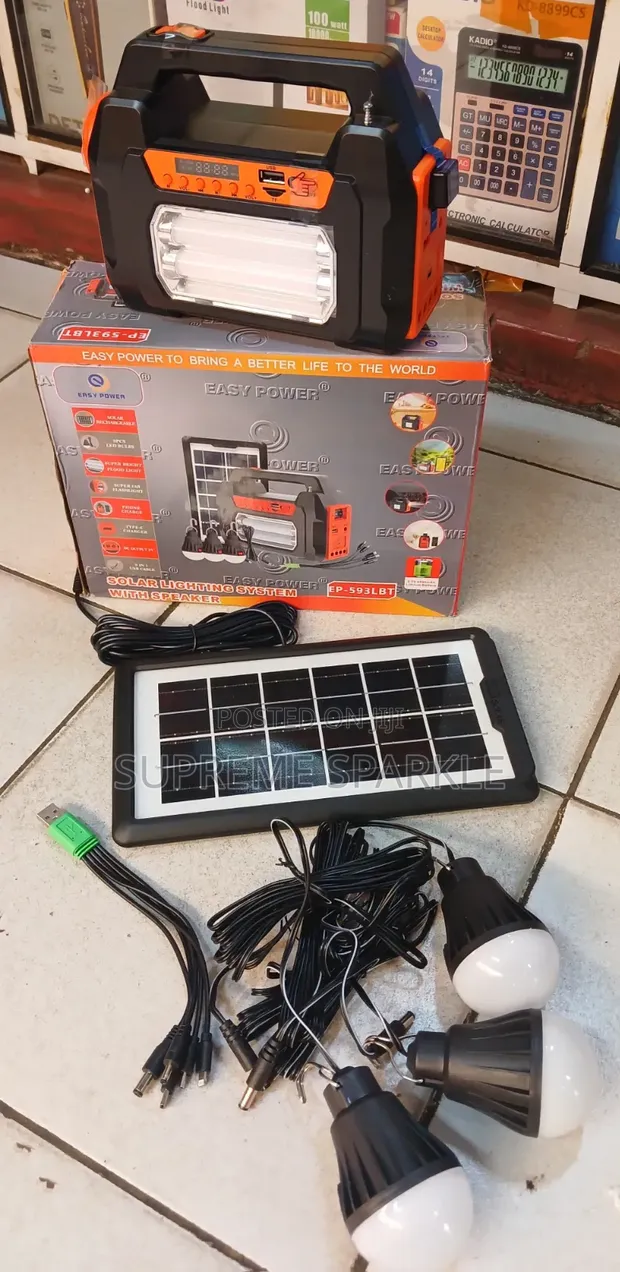 Easy Power EP-593LBT Solar Lighting System with Bluetooth Speaker - 1