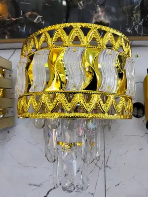 Royal Gold Crown Crystal Sconce Wall Light