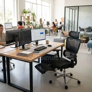 Office Full Mesh Footrest Chair - Brand New