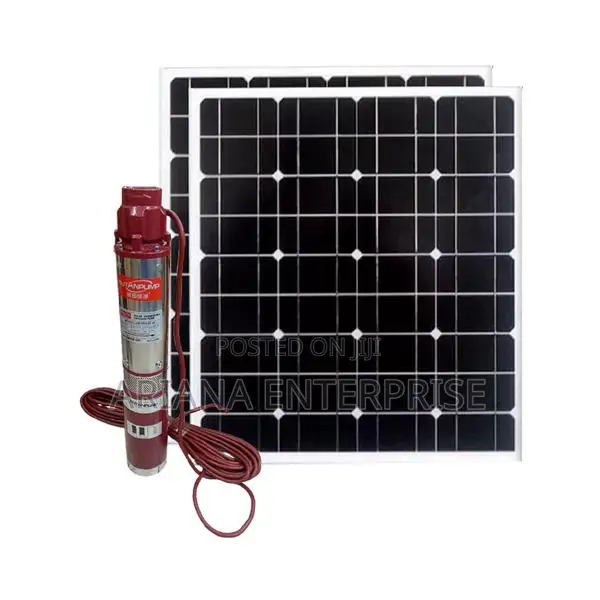 75m Submersible DC Solar Water Pump with 750W Solar Panel Kit - 1