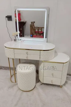 Modern Executive Vanity Dressing Table with LED Mirror