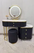 Modern Executive Vanity Dressing Table with LED Mirror - 2